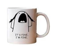 Funny Coffee Mug - Ceramic Tea Cup for Office Use | 330ml Capacity with Comfortable Handle, Giftable Drinkware Accessory, Kitchen Beverage Holder with Stylish Design & Heat Resistant Build for Home an