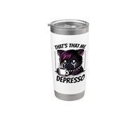 Funny Coffee Sarcastic Cats Gothic-Emo-Music DRINK Coffee Gobelet isotherme en acier inoxydable double paroi