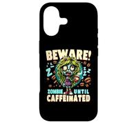 Funny Coffee Zombie Girl, Attention aux Zombies jusqu'à ce qu'ils soient caféinés Coque pour iPhone 17