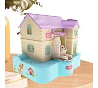 Funny Coin Bank, Automatic Swallowing Puppy Dinosaur House Money Box, Interactive Kids' Savings Bank with Lights and Music, 5.63x4.61x4.92 inches, Multicolor