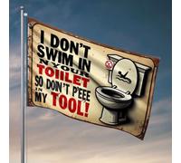 Funny College Decor No Swimming In Toilets Drapeau Dortoir Meuble de salle de jeux amusant (120 x 180 cm)