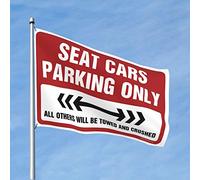 Funny College Decor Seat Cars Parking Only Flag Mens Dorm Room Decor Garden Flags Funny (Taille : 30 x 45 cm)