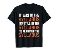 Funny College Professeur Saying It Was in The Syllabus Retro T-Shirt