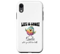 Funny Colorful Bird Shirt Cute Bird Humor Tee Life is Short Coque pour iPhone XR
