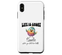 Funny Colorful Bird Shirt Cute Bird Humor Tee Life is Short Coque pour iPhone XS Max