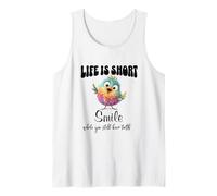 Funny Colorful Bird Shirt Cute Bird Humor Tee Life is Short Débardeur