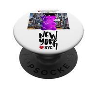 Funny Colorful New YorkCity Jelly Bear Gum Artwork Graphic PopSockets PopGrip Adhésif