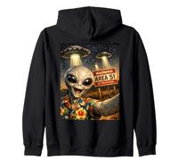 Funny Conspiracy Alien Selfie Area 51 UFO UAP Lovers Sweat à Capuche