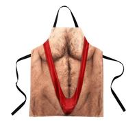 Funny Cooking Aprons Funny Hairy - Muscle Chef Barbecue Costume Head Chef | Head Chef Apron for Dad Adult Kitchen BBQ Grilling Party | Baking Food Meat Chicken Barbecue Funny Cooking Aprons Funny Hairy