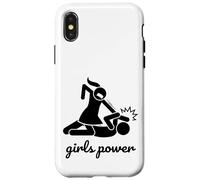 Funny Cool Figures Stick Cartoon Fight, Girl Power Graphic Coque pour iPhone X/XS