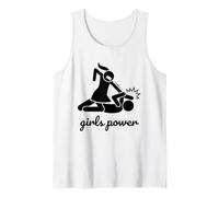 Funny Cool Figures Stick Cartoon Fight, Girl Power Graphic Débardeur