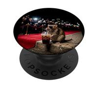 Funny Cool Rat Meme, Iced Coffee Red Famous Carpet PopSockets PopGrip Adhésif