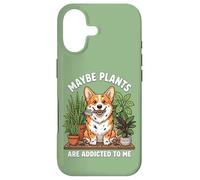 Funny Corgi Maybe Plants are Addicted to Me Chien Coque pour iPhone 17