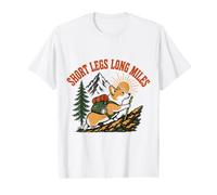 Funny Corgi Montagne Randonnée Camping Jambe Courte Humour T-Shirt Graphique avec Valeur