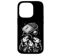 Funny Cosmic Opossum Worship Retro Computer Mouse Coque pour iPhone 14 Pro
