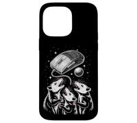 Funny Cosmic Opossum Worship Retro Computer Mouse Coque pour iPhone 14 Pro Max