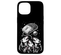 Funny Cosmic Opossum Worship Retro Computer Mouse Coque pour iPhone 15
