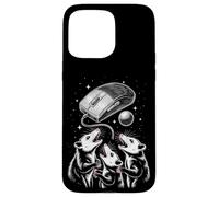Funny Cosmic Opossum Worship Retro Computer Mouse Coque pour iPhone 15 Pro Max