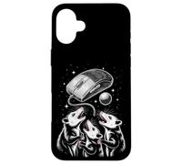 Funny Cosmic Opossum Worship Retro Computer Mouse Coque pour iPhone 16 Plus