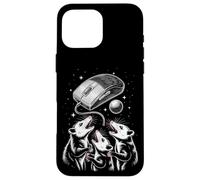 Funny Cosmic Opossum Worship Retro Computer Mouse Coque pour iPhone 16 Pro Max