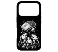 Funny Cosmic Opossum Worship Retro Computer Mouse Coque pour iPhone 17 Pro
