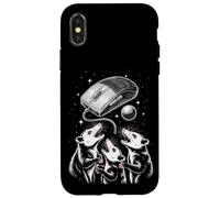 Funny Cosmic Opossum Worship Retro Computer Mouse Coque pour iPhone X/XS