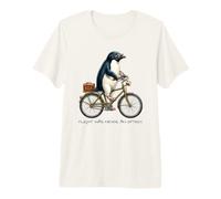 Funny Cottagecore Penguin Bicycle Flight is Not an Option T-Shirt Haut de Gamme