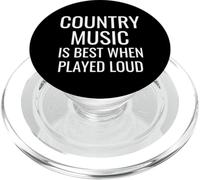 Funny Country Music Quote Played Loud Singer Fan PopSockets PopGrip pour MagSafe