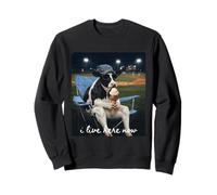 Funny Cow Baseball Mom, j'habite Ici Maintenant Sweatshirt