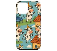 Funny Cow Cartoon Dancing Party Animal Celebration Art Coque pour iPhone 12 Mini