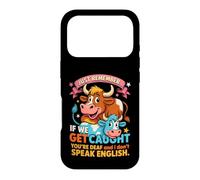 Funny Cow Secret Remember If We Get Caught Humour Coque pour iPhone 17 Pro