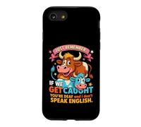 Funny Cow Secret Remember If We Get Caught Humour Coque pour iPhone SE (2020) / 7/8