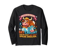 Funny Cow Secret Remember If We Get Caught Humour Manche Longue