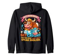 Funny Cow Secret Remember If We Get Caught Humour Sweat à Capuche