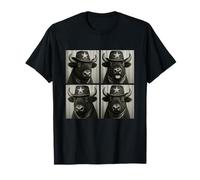 Funny Cowboy Buffalos Vintage Western Ferme Animal Rancher T-Shirt