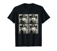 Funny Cowboy Chèvres Vintage Western Ferme Animal Rancher T-Shirt
