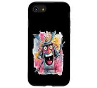Funny Cowboy Peace Graffiti Pop Personnage Graphique Art Visage Coque pour iPhone SE (2020) / 7/8