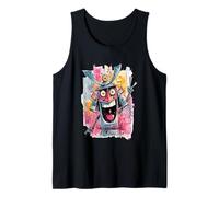 Funny Cowboy Peace Graffiti Pop Personnage Graphique Art Visage Débardeur