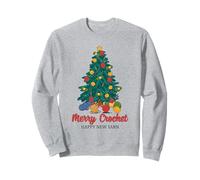 Funny Crochet Christmas - Merry Crochet Happy New Yarn Sweatshirt