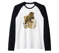 Funny Crow Art Thinking on Toilet Humour Manche Raglan