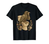 Funny Crow Art Thinking on Toilet Humour T-Shirt