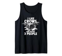 Funny Crow J'aime Les Corbeaux et Peut-être 3 Personnes Débardeur