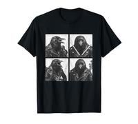 Funny Crows Rockers Cool Animals Rock Music Emo Punk Band T-Shirt