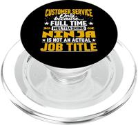 Funny Customer Service Worker Clerk Job Title PopSockets PopGrip pour MagSafe