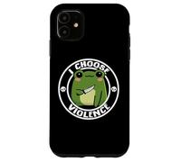 Funny Cute Kids Girls Boys Kawaii Frog I Choose Violence Coque pour iPhone 11