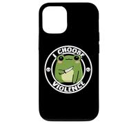 Funny Cute Kids Girls Boys Kawaii Frog I Choose Violence Coque pour iPhone 12/12 Pro