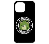 Funny Cute Kids Girls Boys Kawaii Frog I Choose Violence Coque pour iPhone 13 Pro Max