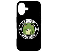 Funny Cute Kids Girls Boys Kawaii Frog I Choose Violence Coque pour iPhone 17