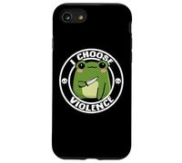 Funny Cute Kids Girls Boys Kawaii Frog I Choose Violence Coque pour iPhone SE (2020) / 7/8