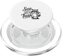 Funny Cute Panda Raccoon Sass with a Side of Trash PopSockets PopGrip pour MagSafe